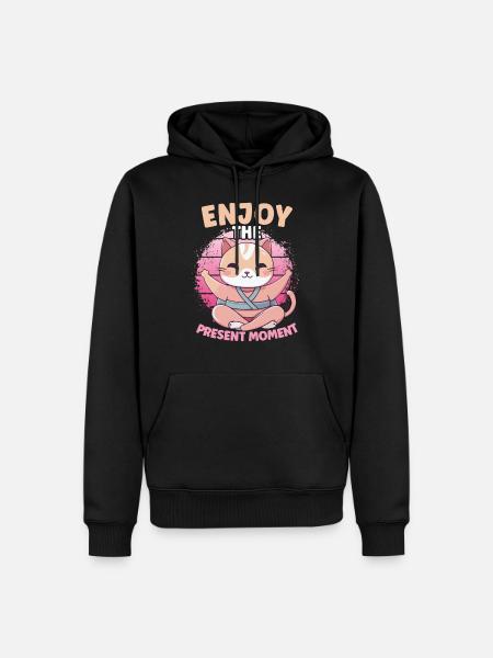 Yoga Mindfulness Practic Meditation Manifestation - Men’s Premium Organic Hoodie - black