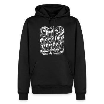 Fossilienjäger Begeisterte Paläontologen Prehistor - Männer Premium Bio Hoodie - Schwarz - Vorne - Nico (187cm)