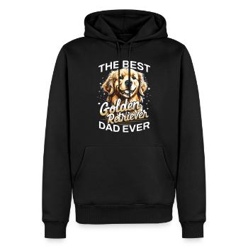 Bester Golden Retriever Papa aller Zeiten - Männer Premium Bio Hoodie - Schwarz - Vorne - Nico (187cm)