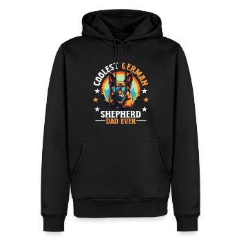 Dog Breed Coolest German Shepherd Dad Ever - Männer Premium Bio Hoodie - Schwarz - Vorne - Nico (187cm)
