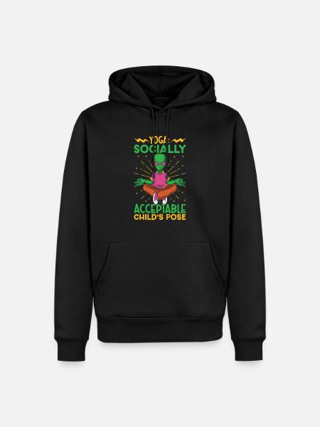 Yoga Mindfulness Practic Meditation Manifestation - Men’s Premium Organic Hoodie - black
