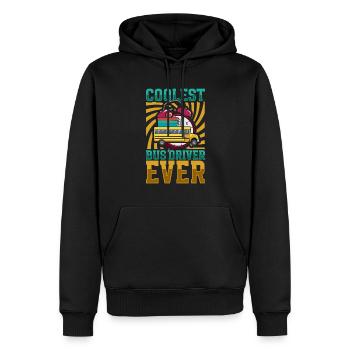 Funny School Bus Driver Appreciation anniversary - Men’s Premium Organic Hoodie - black - Front - Nico (187cm)