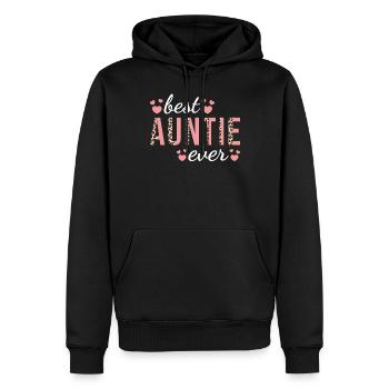 Tante Familie Design Niedliche Leopardenmuster Beste Tante - Männer Premium Bio Hoodie - Schwarz - Vorne - Nico (187cm)