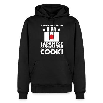 Japanische Küche Koch Koch Ich bin natürlich Japaner - Männer Premium Bio Hoodie - Schwarz - Vorne - Nico (187cm)