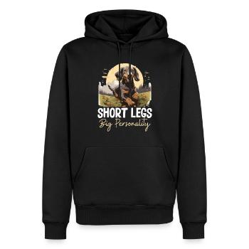 Dachshund wiener sausage dog Short legs - Männer Premium Bio Hoodie - Schwarz - Vorne - Nico (187cm)