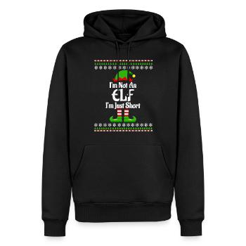 Freches Weihnachtsgeschenk Weihnachtsoutfit Elfe - Männer Premium Bio Hoodie - Schwarz - Vorne - Nico (187cm)