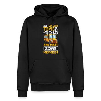 Funny School Bus Driver Appreciation anniversary - Men’s Premium Organic Hoodie - black - Front - Nico (187cm)