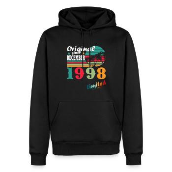 Les légendes ont été publiées en décembre 1998 - 1998 - Sweat à capuche Premium bio Homme - noir - Devant - Nico (187cm)