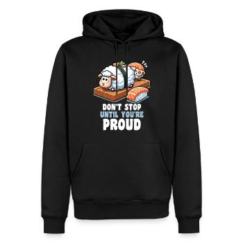 Sushi Lover Japanese Food Cute Inspirational Funny - Men’s Premium Organic Hoodie - black - Front - Nico (187cm)