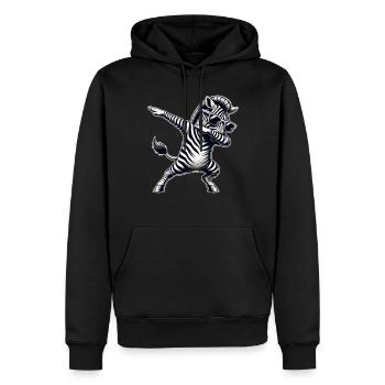 Cooles Zebra Dabbing Tanz Move Zebra - Männer Premium Bio Hoodie - Schwarz - Vorne - Nico (187cm)