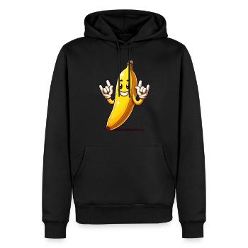 Funny Banana Comic Style Shirt for Fruit Food - Men’s Premium Organic Hoodie - black - Front - Nico (187cm)
