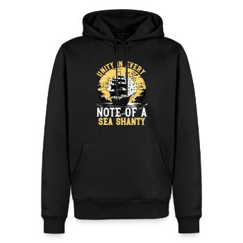 Sailors Sea Shanty Singing Ship Adventures - Men’s Premium Organic Hoodie - black - Front - Nico (187cm)