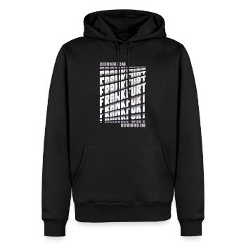 Frankfurt Bornheim - Männer Premium Bio Hoodie - Schwarz - Vorne - Nico (187cm)