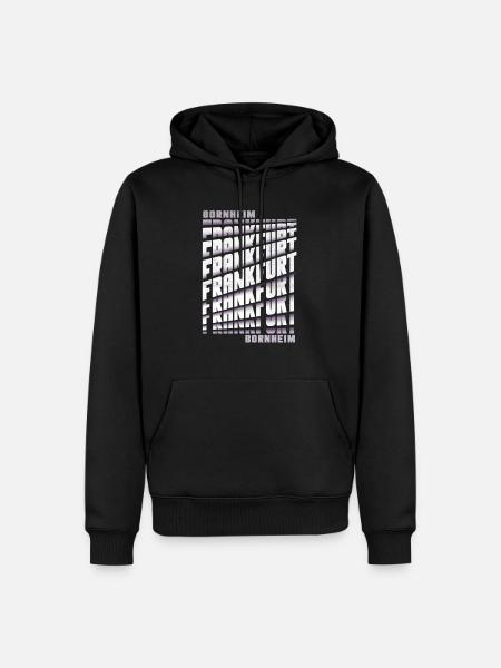 Frankfurt Bornheim - Männer Premium Bio Hoodie - Schwarz
