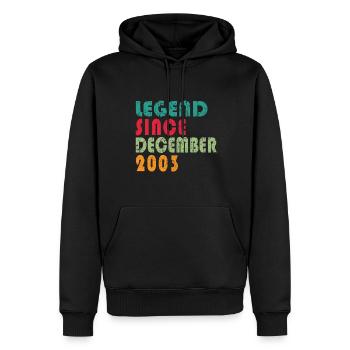 Legende 2003 Geburtstag legendär seit 2003 - Männer Premium Bio Hoodie - Schwarz - Vorne - Nico (187cm)