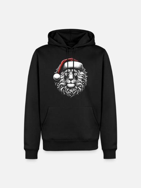 Lion Santa Christmas - Men’s Premium Organic Hoodie - black
