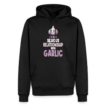 Knoblauch Liebhaber Gewürz Lustiger Knoblauch Beziehungszitat - Männer Premium Bio Hoodie - Schwarz - Vorne - Nico (187cm)