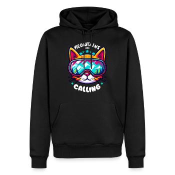 Snowboard Ski Cool Cat Mountains Lunettes de ski Drôle - Sweat à capuche Premium bio Homme - noir - Devant - Nico (187cm)