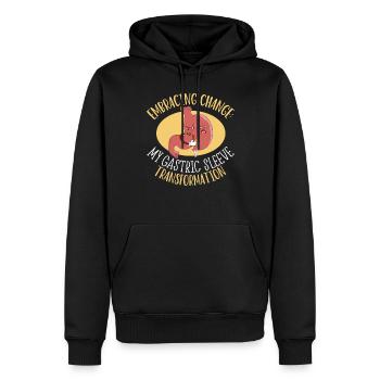 Schlauchmagen Schlauchmagenchirurgie Gastrektomie - Männer Premium Bio Hoodie - Schwarz - Vorne - Nico (187cm)