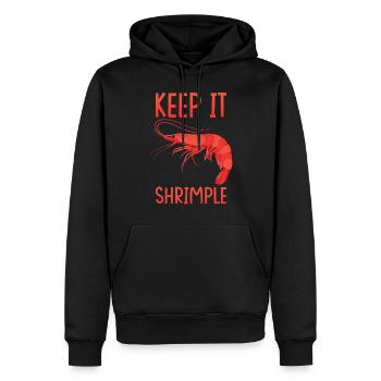 Garnelen-Wortspiel Meeresfrüchte Keep It Garnelen Lustige Garnelen - Männer Premium Bio Hoodie - Schwarz - Vorne - Nico (187cm)