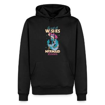 Sirène Reine Mer Royal Ocean Monarque - Sweat à capuche Premium bio Homme - noir - Devant - Nico (187cm)