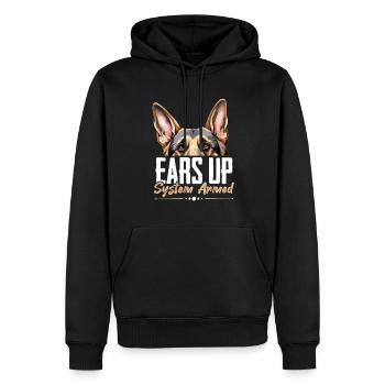 German Shepherd Dog Breed Pet Ears Up System Armed - Männer Premium Bio Hoodie - Schwarz - Vorne - Nico (187cm)