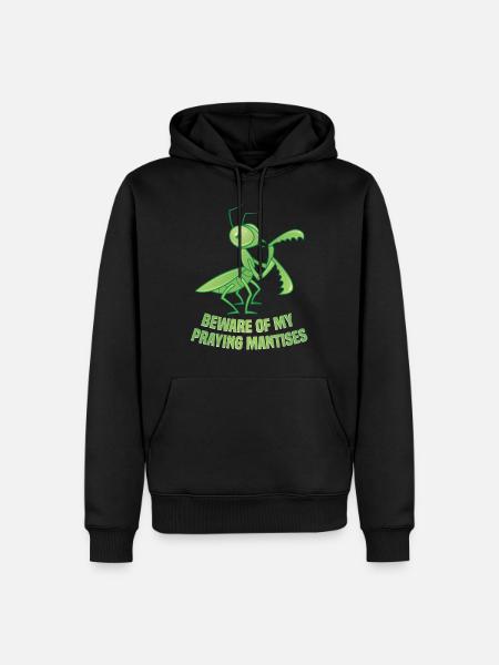 Gottesanbeterin-kostüm Futtergehege - Männer Premium Bio Hoodie - Schwarz