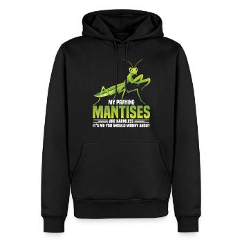 Enclos alimentaire de costume de mante religieuse - Sweat à capuche Premium bio Homme - noir - Devant - Nico (187cm)