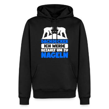 Dachdecker Dachdeckermeister Dachdecken - Männer Premium Bio Hoodie - Schwarz - Vorne - Nico (187cm)