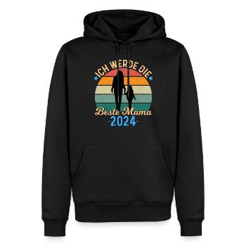 Ich Werde Die Beste Mama 2024 - Männer Premium Bio Hoodie - Schwarz - Vorne - Nico (187cm)