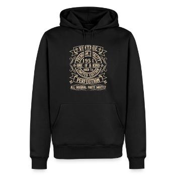 Original 1954 70th Anniversary Vintage Geschenk - Männer Premium Bio Hoodie - Schwarz - Vorne - Nico (187cm)