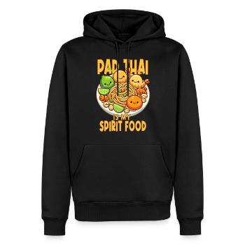 Pad Thaï Amateurs Cuisine Thaïlandaise Kawaii - Sweat à capuche Premium bio Homme - noir - Devant - Nico (187cm)