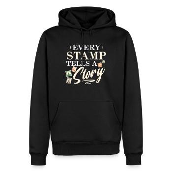 Philately Philatelist Stamp Collecting - Men’s Premium Organic Hoodie - black - Front - Nico (187cm)