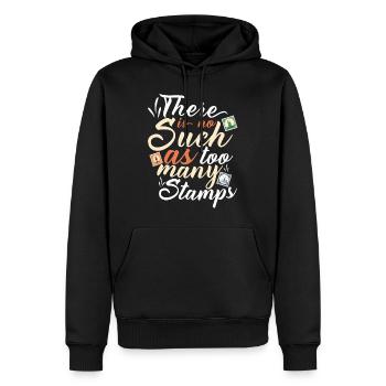 Philatelie Philatelist Briefmarke Sammeln - Männer Premium Bio Hoodie - Schwarz - Vorne - Nico (187cm)