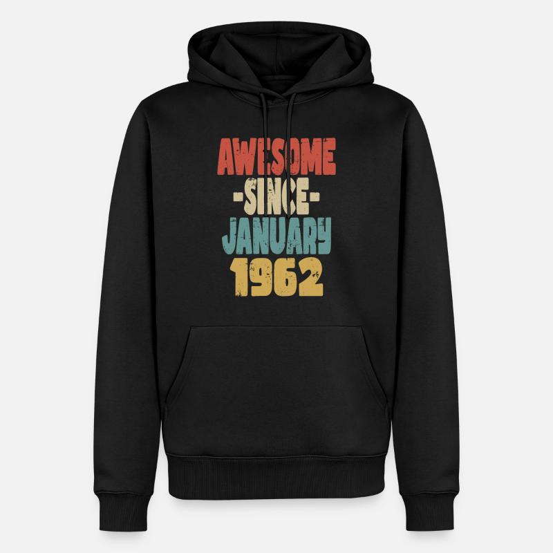 Fantastischer Januar 1954 - Männer Premium Bio Hoodie - Schwarz