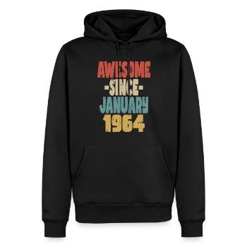 Fantastischer Januar 1956 - Männer Premium Bio Hoodie - Schwarz - Vorne - Nico (187cm)