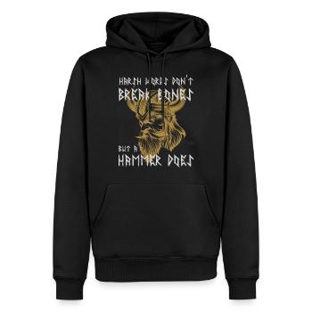 Wikinger Krieger lustiger Spruch - Männer Premium Bio Hoodie - Schwarz - Vorne - Nico (187cm)