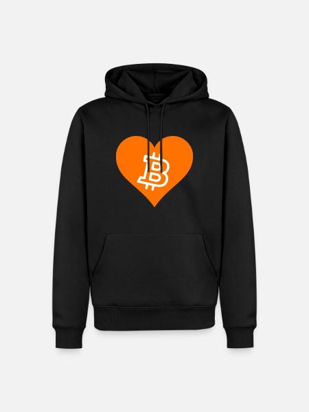 Bitcoin Crypto Cryptocurrency Splash - Men’s Premium Organic Hoodie - black