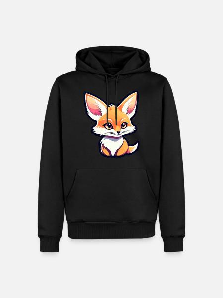 Desert Fox Fennec Drawing - Men’s Premium Organic Hoodie - black