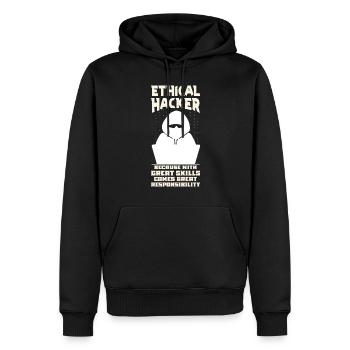 Ethical Hacking Analyst Ethical Cyber Security - Men’s Premium Organic Hoodie - black - Front - Nico (187cm)