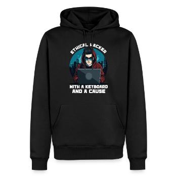 Ethical Hacking Analyst Ethical Cyber Security - Men’s Premium Organic Hoodie - black - Front - Nico (187cm)