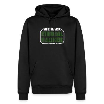 Ethical Hacking Analyst Ethical Cyber Security - Men’s Premium Organic Hoodie - black - Front - Nico (187cm)