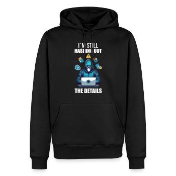 Analyste en piratage éthique Cybersécurité éthique - Sweat à capuche Premium bio Homme - noir - Devant - Nico (187cm)