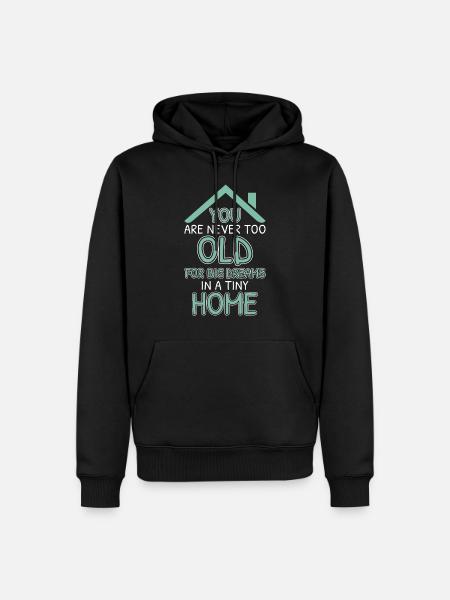 Tiny House Enthusiast Celebrating Simplicity - Men’s Premium Organic Hoodie - black
