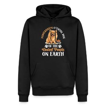 Pomeranian Pom Dog Pom-Pom Official Dog - Männer Premium Bio Hoodie - Schwarz - Vorne - Nico (187cm)