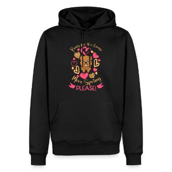 Amateurs du jour de la marmotte 2024, 2 février - Sweat à capuche Premium bio Homme - noir - Devant - Nico (187cm)