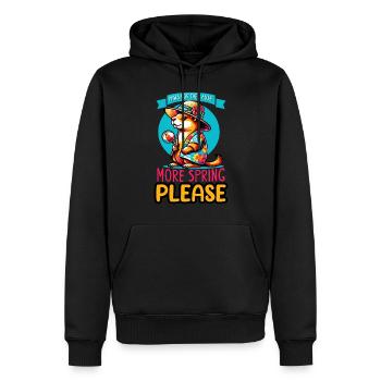 Murmeltier-tag-enthusiasten 2024, 2. Februar - Männer Premium Bio Hoodie - Schwarz - Vorne - Nico (187cm)