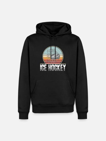 Eishockey Hockey sur glace - Sweat à capuche Premium bio Homme - noir