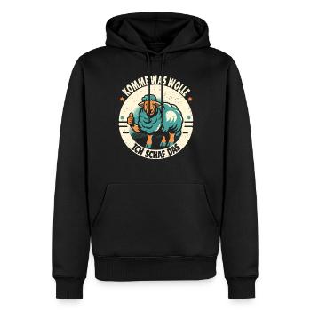Motivation Geschenk Prüfung Schule Abitur Sprüche - Männer Premium Bio Hoodie - Schwarz - Vorne - Nico (187cm)