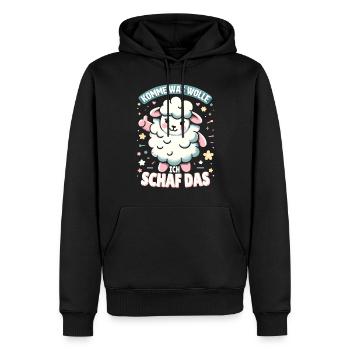 Motivation Geschenk Prüfung Schule Abitur Sprüche - Männer Premium Bio Hoodie - Schwarz - Vorne - Nico (187cm)